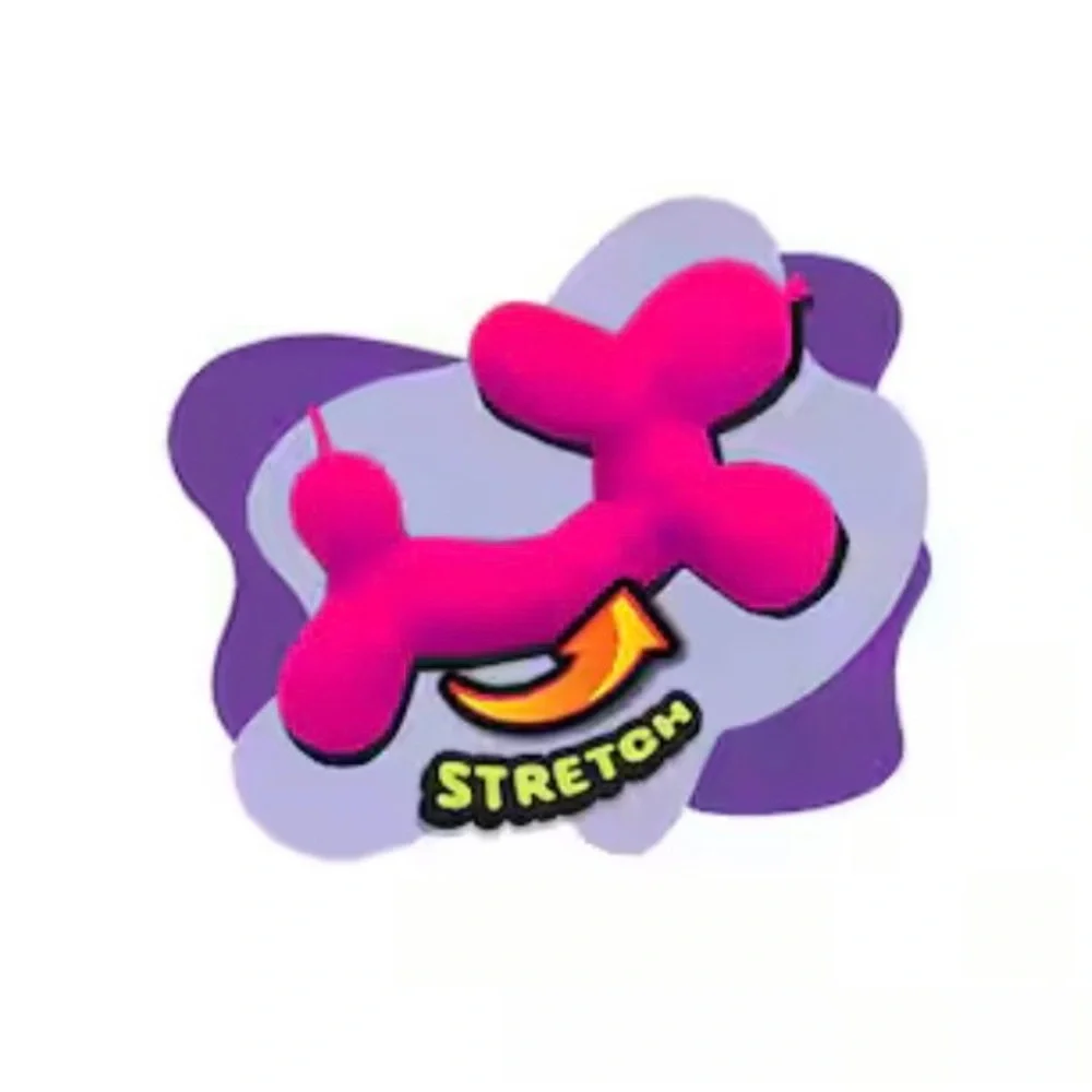 Irre-Squish-tible! Stretchy Balloon Dog Squish Toy (ONE Pink Glitter) NWT